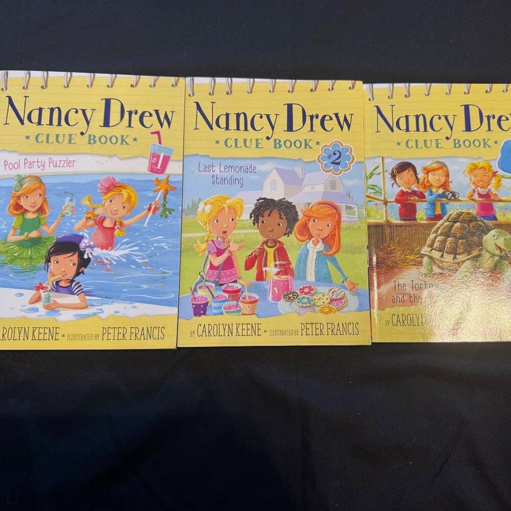SET OF 3 NANCY DREW CLUE BOOKS, YOUNG READERS 6-9 CHAPTER BOOKS